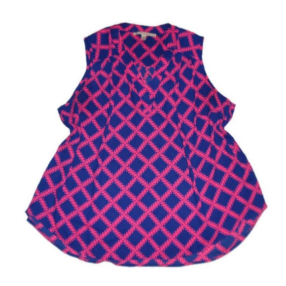 41 Hawthorn Tops - 41 Hawthorn Stitch Fix Blouse Blue Pink Top 3XL